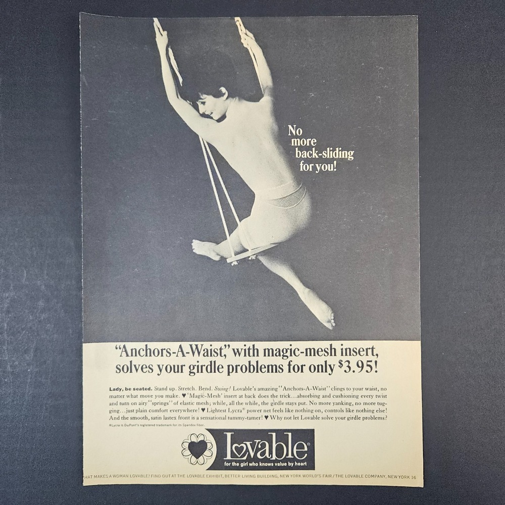 1964 Lovable‎ Girdle Undergarment Vintage Print Ad New York World's Fair NYC